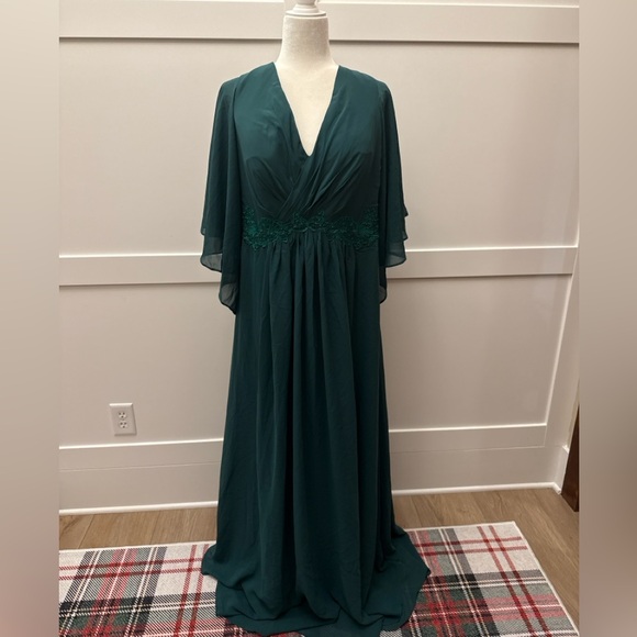 Wear Your Love Dresses & Skirts - Chic Teal Maxi Dress with Elegant Draping